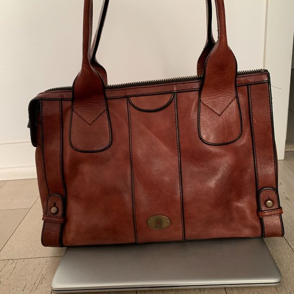 Fossil Vintage Re-issue Leather Brown large tote bag - Picture 7 of 12